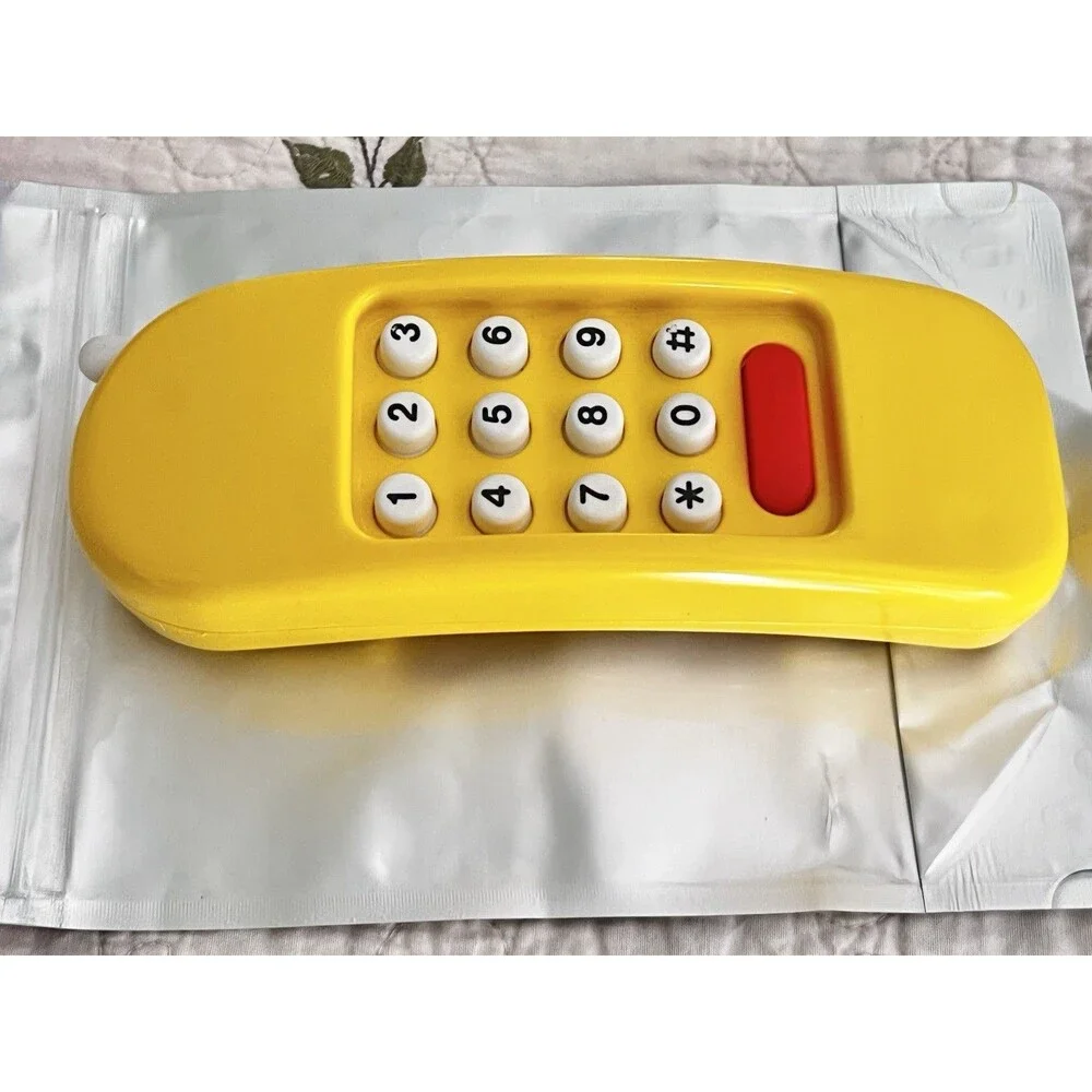 VTG. LITTLE TIKES REPLACEMENT CORDLESS YELLOW TELEPHONE FOR PLAY KITCHEN